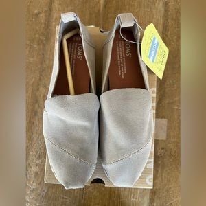 Women’s Toms Deconstructed Alpargata Rope Desert Taupe Suede shoes. Sz 6.5 NWT